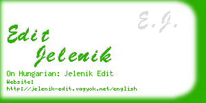 edit jelenik business card